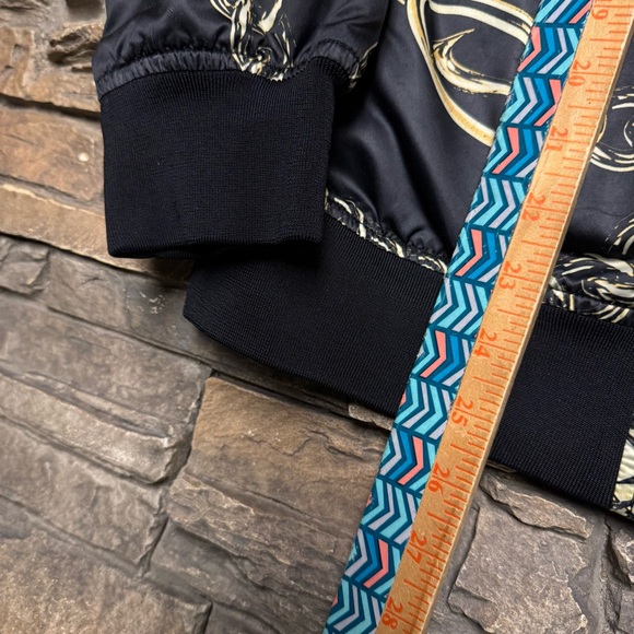 NIKE Sportswear Synthetic Fill Icon Clash Bomber Jacket Womens Large Black Gold - Picture 10 of 11